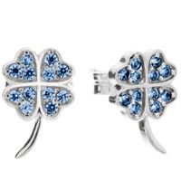 SREBRNE KOLCZYKI CZTEROLISTNE KONICZYNKI SREBRO PRÓBY 925