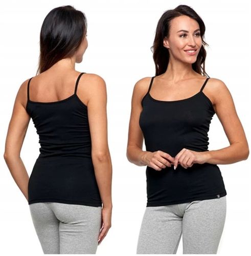 TOP DAMSKI Dopasowany Koszulka Gładka Bez Rękawów Podkoszulka MORAJ XL na Arena.pl