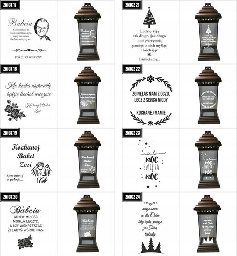 ZNICZ LAMPION dedykacja GRAWEREM rocznica śmierci na Arena.pl