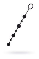 Anal Beads Toyfa A-Toys Coron, With Balls, Silicone, Black, 35,9 Cm