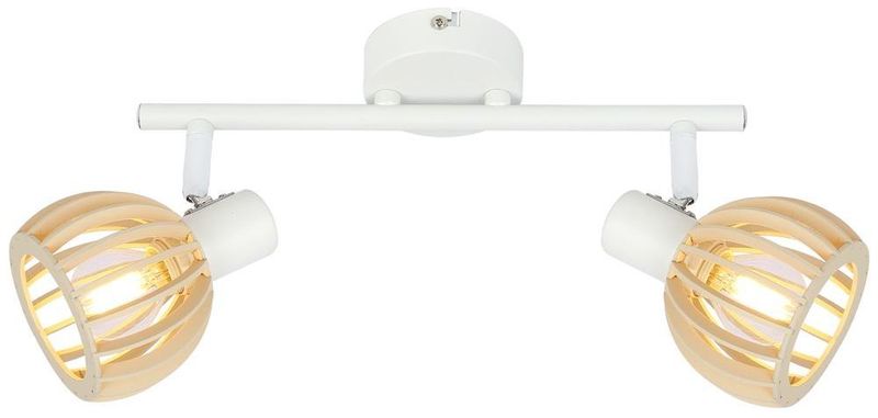 Atarri listwa 2x25W E14 biały+drewno zdjęcie 1