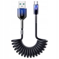 JOYROOM KABEL PRZEWÓD USB DO AUTA CAR PLAY SPIRALNY 3A USB-A/USB-C 1,5m