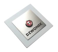 Przycisk dzwonka do domofonu wyjścia furtki bramy drzwi INOX LED biały