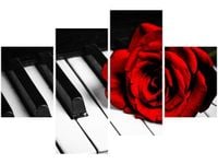 140CM 70 OBRAZ RÓŻA FORTEPIANIE ŚCIENNY