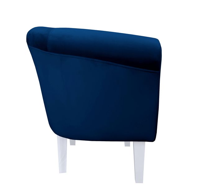 Fotel Milo nogi 20cm białe granat MG16 zdjęcie 3
