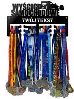 Wieszak na medale WYŚCIGI SAMOCHODOWE twoje imię dowolny tekst 144.3