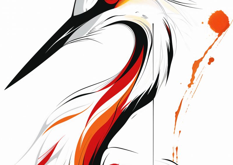 Plakat 42x29,7cm Bocian zdjęcie 1