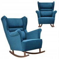 Fotel uszak Zoja bujany skandynawski Family Meble turkusowy niebieski