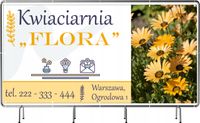 BANER REKLAMOWY 200x100cm plandeka duży wybór wzorów KWIACIARNIA