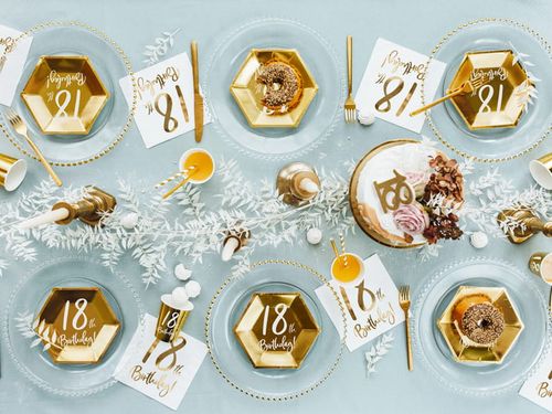 Serwetki 18th Birthday, biały, 33x33cm na Arena.pl