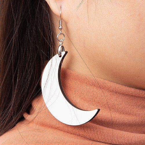 Kolczyki z MDF-u do sublimacji - księżyc na Arena.pl