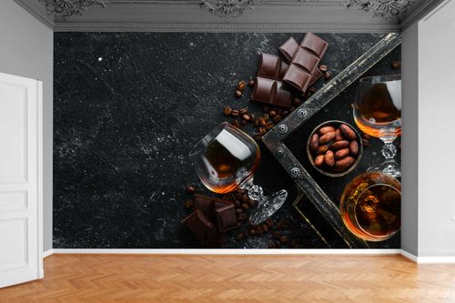 Fototapeta IMITACJA TYNKU CZEKOLADA WHISKY 300x210 na Arena.pl