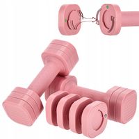 HANTELKI HANTLE CIĘŻARKI REWGULOWANE 4w1 ZESTAW DO ĆWICZEŃ FITNESS 2x2,27kg