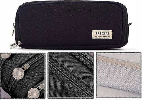 Duży Piórnik Szkolny Saszetka Trzykomorowy Zamek Piórnik do Szkoły + GRATIS na Arena.pl