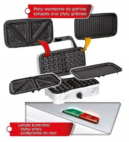 OPIEKACZ GOFROWNICA GRILL 3W1 MPM MOP-33 1200W na Arena.pl