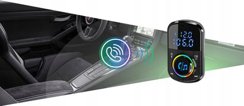 Transmitter FM Bluetooth NAVITEL BHF08 PRO -miernik napięcia, USB-A i USB-C na Arena.pl