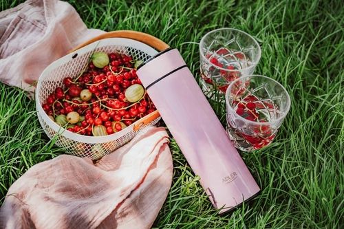 RÓŻOWY TERMOS KUBEK TERMICZNY NA KAWĘ HERBATĘ SMART LED DUŻY 500ml na Arena.pl