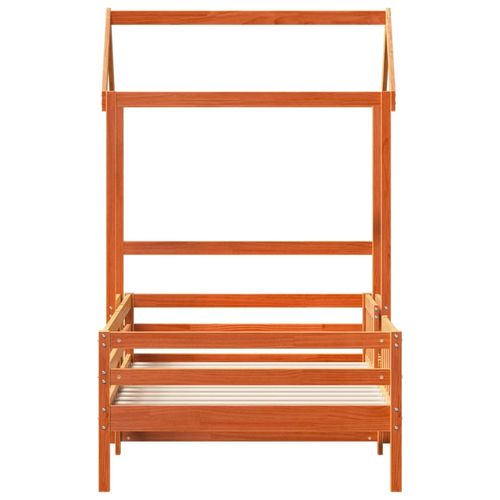 Rama łóżka z daszkiem, woskowy brąz, 90x200 cm, drewno sosnowe na Arena.pl