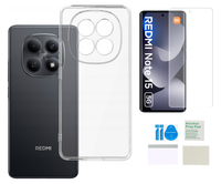 Etui silikonowe 2mm do XIAOMI REDMI NOTE 15 4G 5G case + folia ochronna TPU