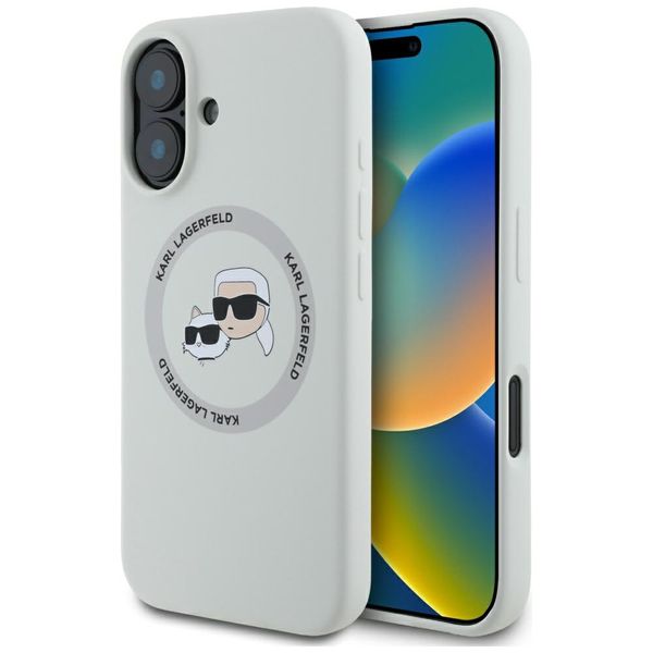 Etui Karl Lagerfeld do iPhone 16, Beżowy, MagSafe zdjęcie 1
