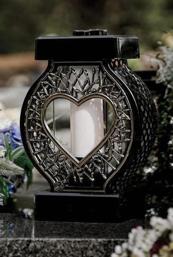 Znicz kapliczka GLAMUR Rattan Duży XL serce srebrny na Arena.pl