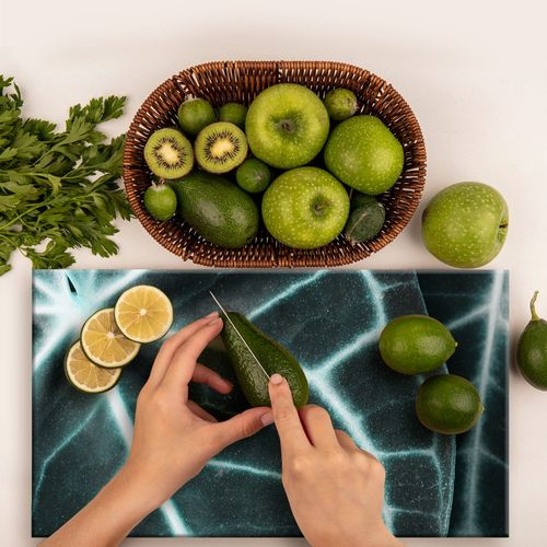 SZKLANA DESKA NA KUCHENKĘ 80x52 009B LIŚCIE na Arena.pl