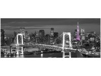 100X40CM NOCNY WIDOK OBRAZ DREWNO