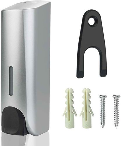 Dozownik Mydła Montowany na Ścianie 350 ml Srebrny na Arena.pl