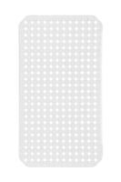 Mata łazienkowa antypoślizgowa do wanny BABEL 68 x 37 cm przyssawki biała