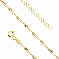 POZŁACANA SREBRNA BRANSOLETKA NA NOGĘ SINGAPUR