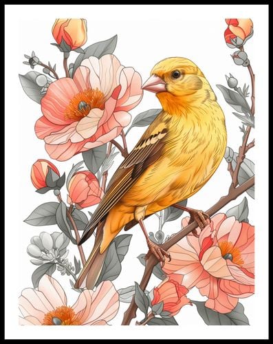 Plakat 50x65cm Wiosenny Śpiewaczek na Arena.pl