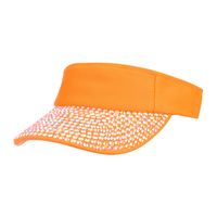 Pomarańczowy Daszek Damski Na Głowę Przeciwsłoneczny Błyszczący Daszek2-5