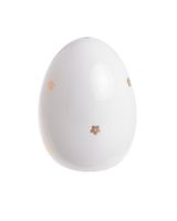 jajko ceramiczne białe w złote kwiatki  8,5cm   8szt.    50can20053-4a