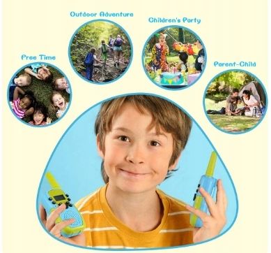 WALKIE TALKIE DLA DZIECI KRÓTKOFALÓWKA 2 SZTUKI ZASIĘG 3KM LATARKA ŻÓŁTE na Arena.pl