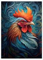 Obraz na płótnie kura kogut 50x70 cm