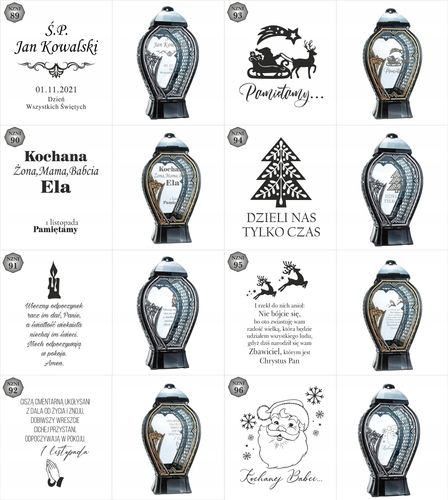 Latarenka nagrobna z imieniem i datą nowoczesny znicz wszystkich świętych na Arena.pl