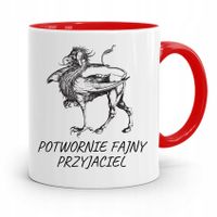 Kubek Czerwony Przyjaciela Powtornie Fajny Z Nadrukiem Ze Zdjęciem