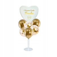 Zestaw dekoracja na stół I Komunia Święta balon z imieniem stojak IHS