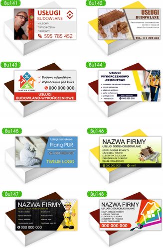 Wizytówki firmowe Foliowane 1000 szt duży wybór STOMATOLOGIA ORTODONCJA na Arena.pl