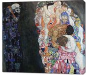 Obraz 100x90cm Śmierć i Życie, Gustaw Klimt Vintage do Salonu