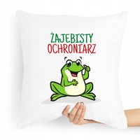 Prezent Poduszka Dla Ochroniarza Stróż Żajebisty Z Nadrukiem Ze Zdjęciem