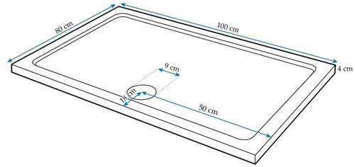 Brodzik Breno 80 x 100 Black na Arena.pl