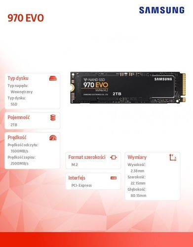 DYSK SSD 970 EVO MZ-V7E2T0BW 2TB na Arena.pl