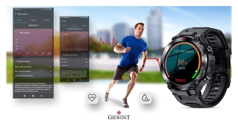 Smartwatch Giewont GW460-1 Czarny zdjęcie 11
