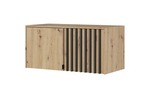 Szafa dwudrzwiowa z szufladami Nelly 2D dąb artisan lamele na Arena.pl