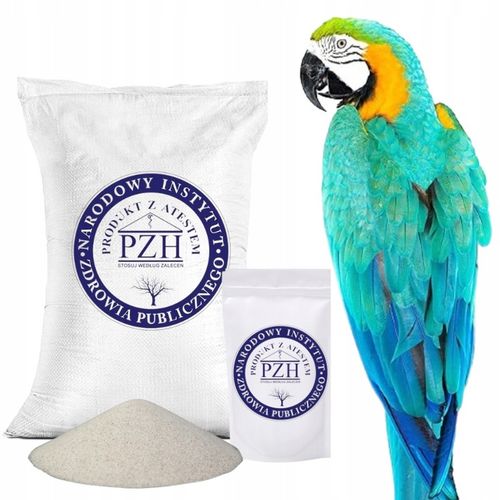 Biały Piasek Dla Papug Kanarków Od Producenta Pył Kąpielowy 15 KG Naturalny na Arena.pl