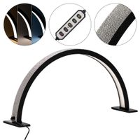 Lampa kosmetyczna LED łuk 25W biurkowa bezcieniowa czarna rozmiar S HQ-55D