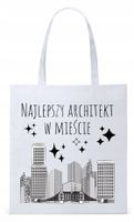 Dla Architekta Na Prezent Torba Eco Biała Shopper Z Nadrukiem Ze Zdjęciem