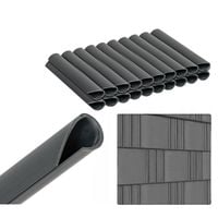 KLIPSY DO TAŚMY OGRODZENIOWEJ ZACZEPY MONTAŻOWE 20szt JASNOSZARE 4,5CM