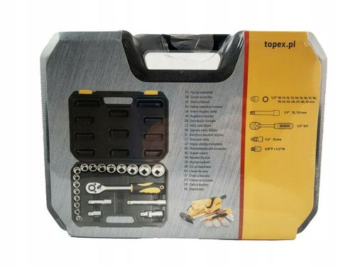 Klucze nasadowe 1/2", 21 szt., TOPEX 38D642 na Arena.pl